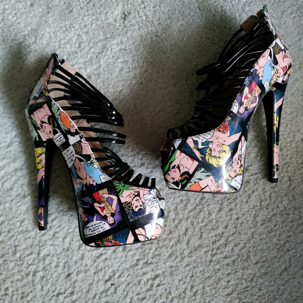 Bumper comic book high heels